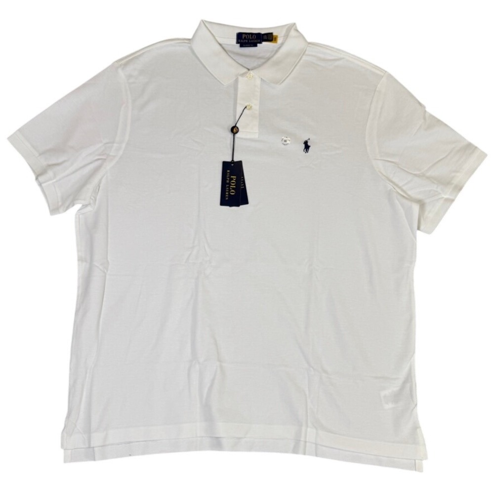 NWT Polo Ralph Lauren Mens XXL White Classic Fit Short Sleeve Cotton Mesh Polo